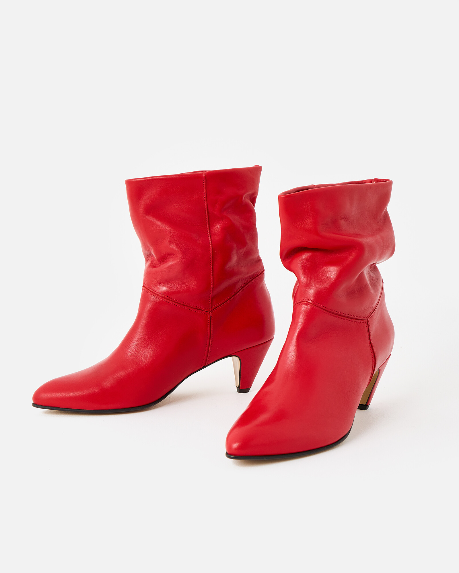Anonymous Copenhagen Jassi 50 Red Leather Boots | Oliver Bonas | Oliver Bonas (Global)