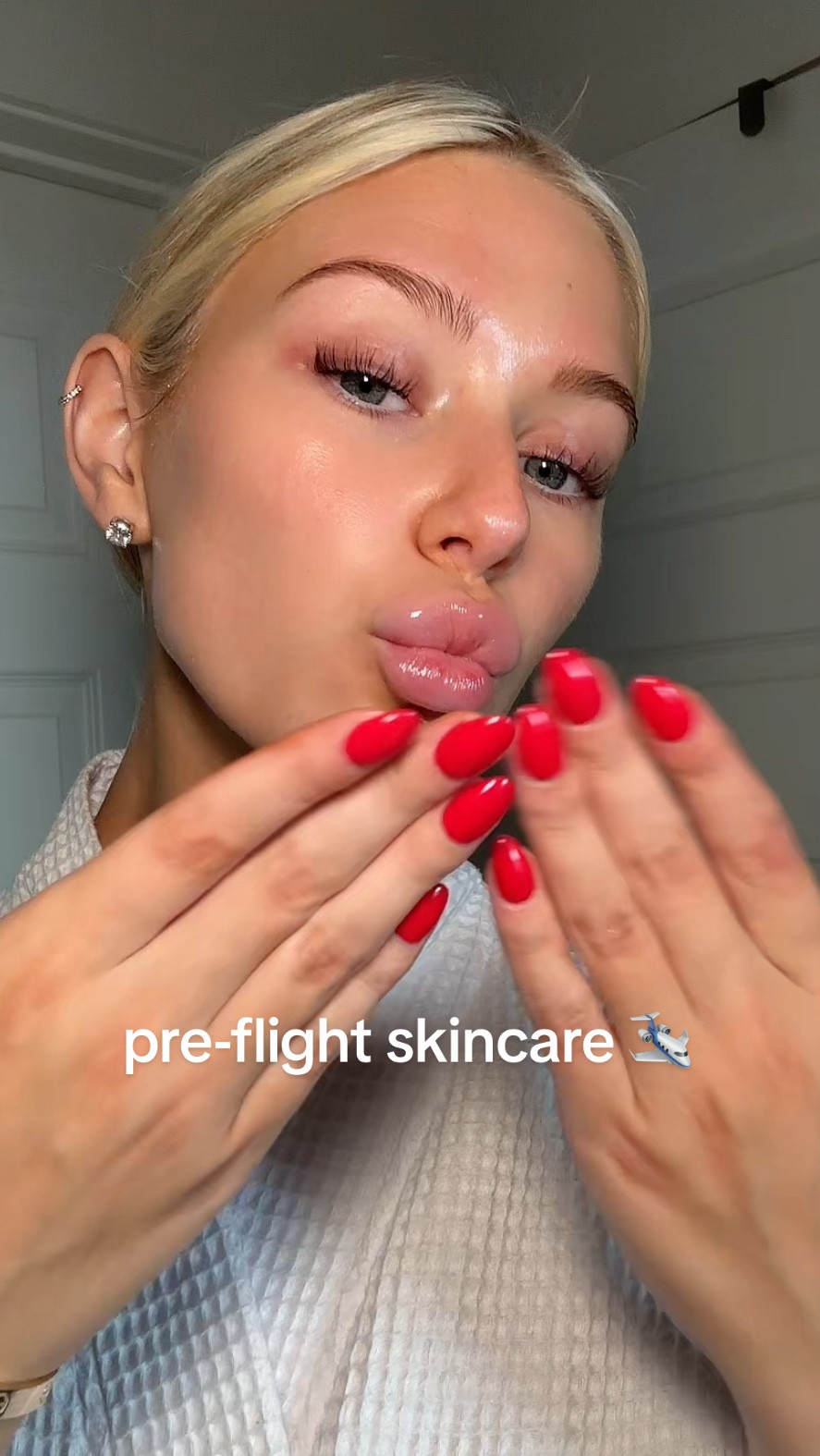 having hydrated skin before a flight is crucial because my skin is sooo dry. this is my routine before i have a travel day! ❤️  

#LTKU #LTKBeauty #LTKTravel