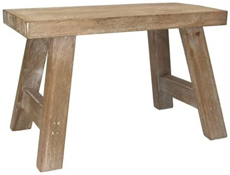 EMH Small Fir Wood Cottage Style Milking Stool/Bench 31x14.5x19.5cm | Amazon (UK)