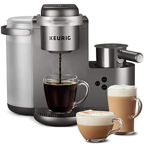 Keurig K-Cafe Special Edition Coffee Maker, Single Serve K-Cup Pod Coffee, Latte and Cappuccino Maker, Comes with Dishwasher Safe Milk Frother, Coffee Shot Capability, Nickel (Renewed) | Amazon (US)