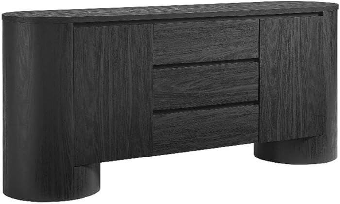 Modway Duval Oval Wood Grain 71 Inch Sideboard with Doors and Drawers in Black | Amazon (CA)