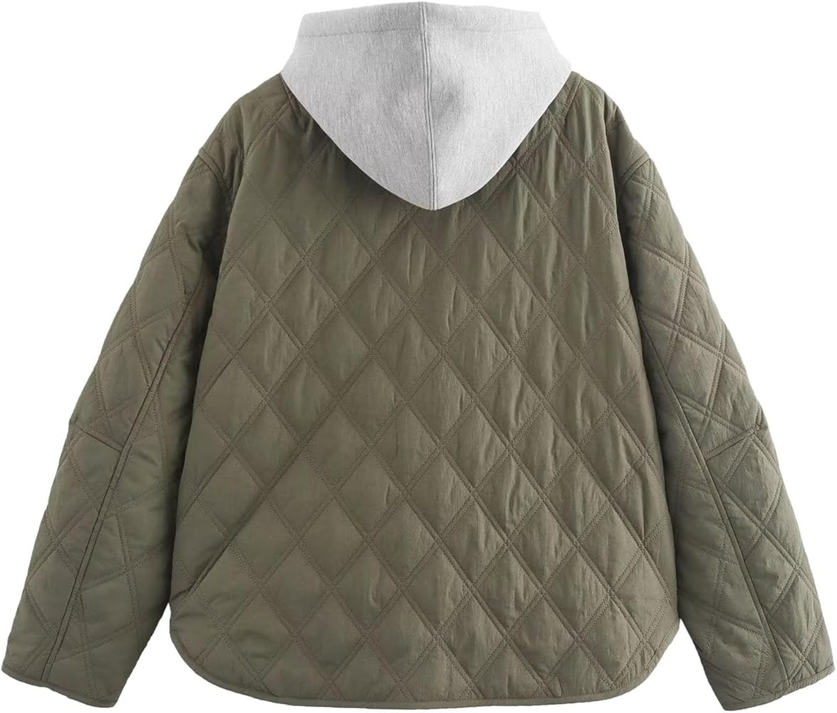 Womens Down Jacket Coat Solid Long Sleeve Padded Jacket Coat Fuzzy Sherpa Coat with Pockets | Amazon (US)