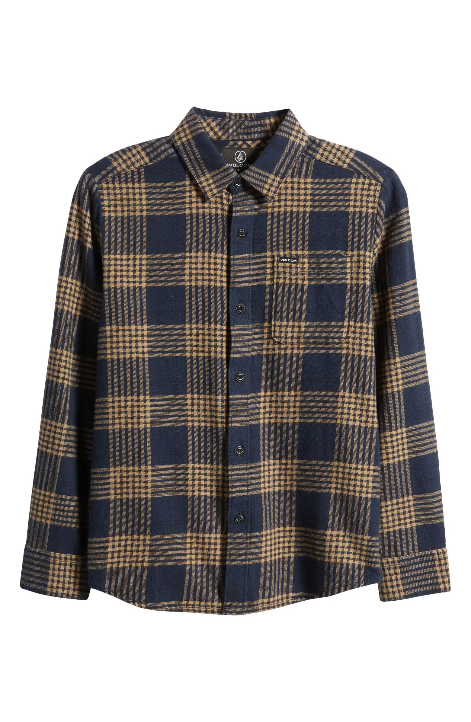Kids' Caiden Plaid Flannel Button-Up Shirt | Nordstrom