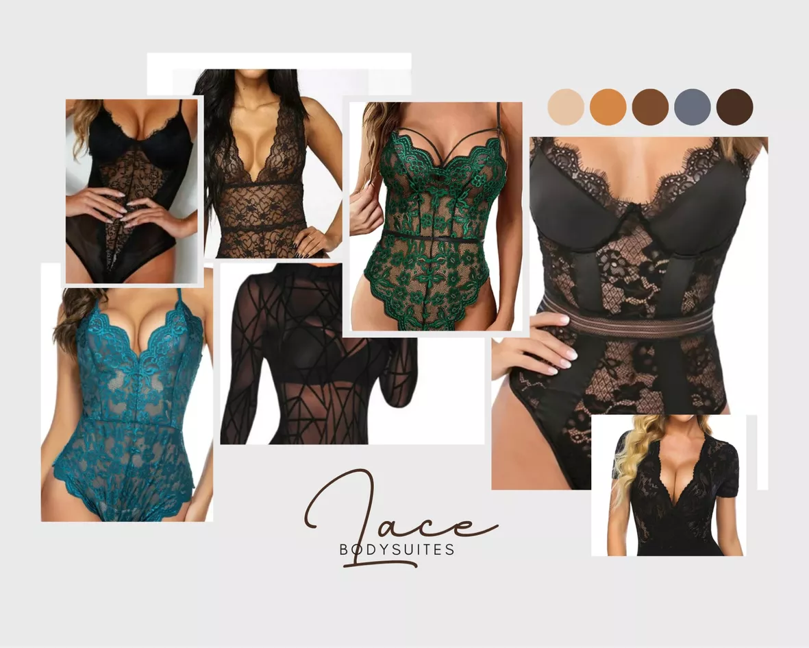 Sexy Lace Deep-V Neck Bodysuits Or … curated on LTK