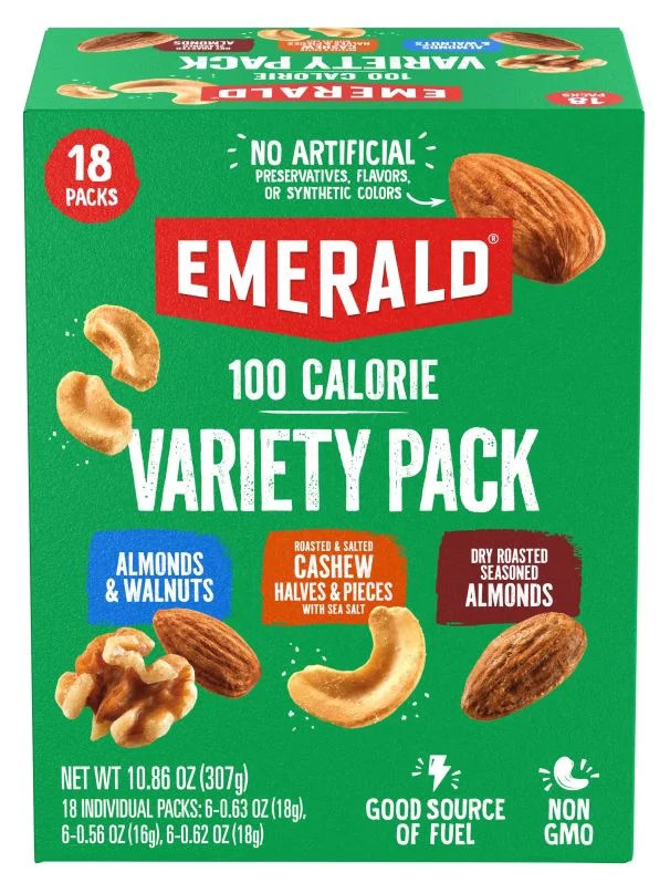 Emerald Nuts, 100 Calorie Variety Pack, 18 Count | Walmart (US)
