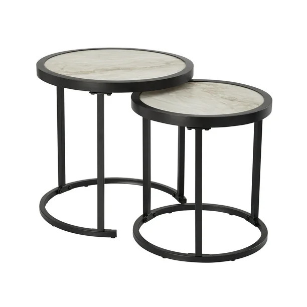 Better Homes & Gardens River Oaks 2 Piece Nesting Side Tables | Walmart (US)