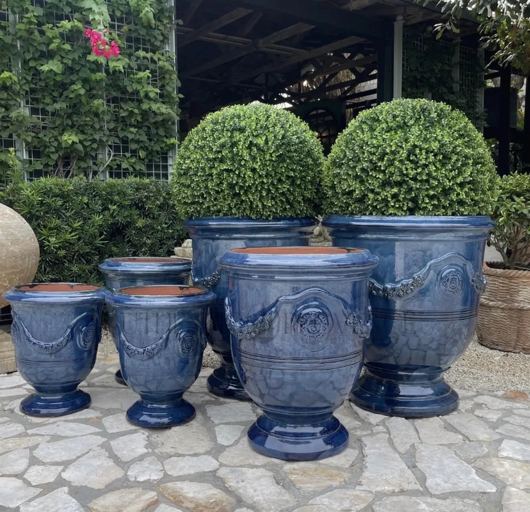 French Anduze Blue  Planter  11\u201d x 13\u201d | Etsy (Global)
