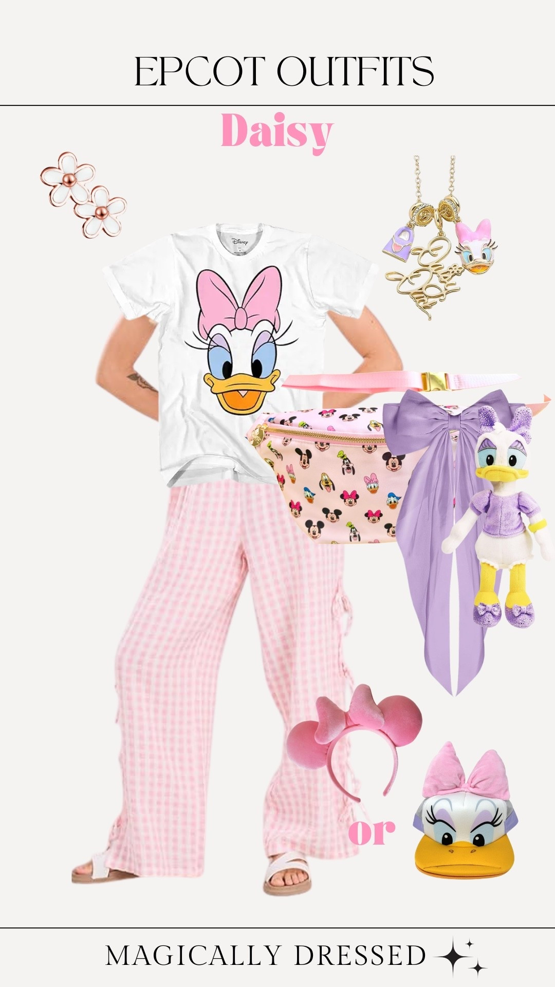 Daisy Duck outfit idea 💜🌼 A trendy Disney park outfit inspired by Daisy Duck’s bold, feminine style. Perfect for Disney trips, character days, and stylish park photos with a fashionable Disney vibe.

#LTKTravel #LTKootd #LTKgrwm