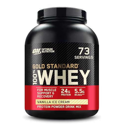 Optimum Nutrition Gold Standard 100% Whey Protein Powder, Vanilla Ice Cream, 5 Pound (Packaging May Vary) | Amazon (US)