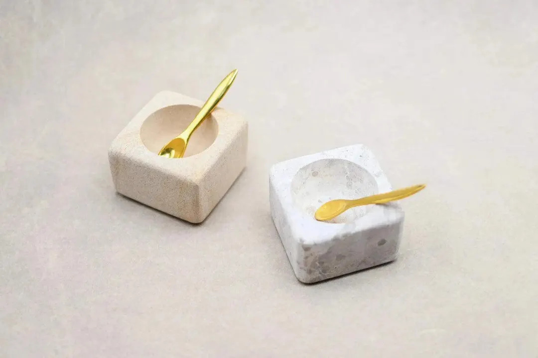 Pinch Pot With Brass Spoon, Ceramic Pinch Pot, Brass Spoon, Salt Cellar, Spice Dish, Condiment Bo... | Etsy (US)