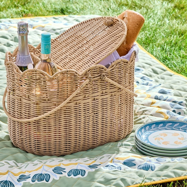 Better Homes & Gardens Rattan Picnic Basket | Walmart (US)