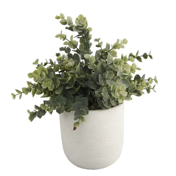 4" Artificial Eucalyptus Plant in Planter | Wayfair Professional