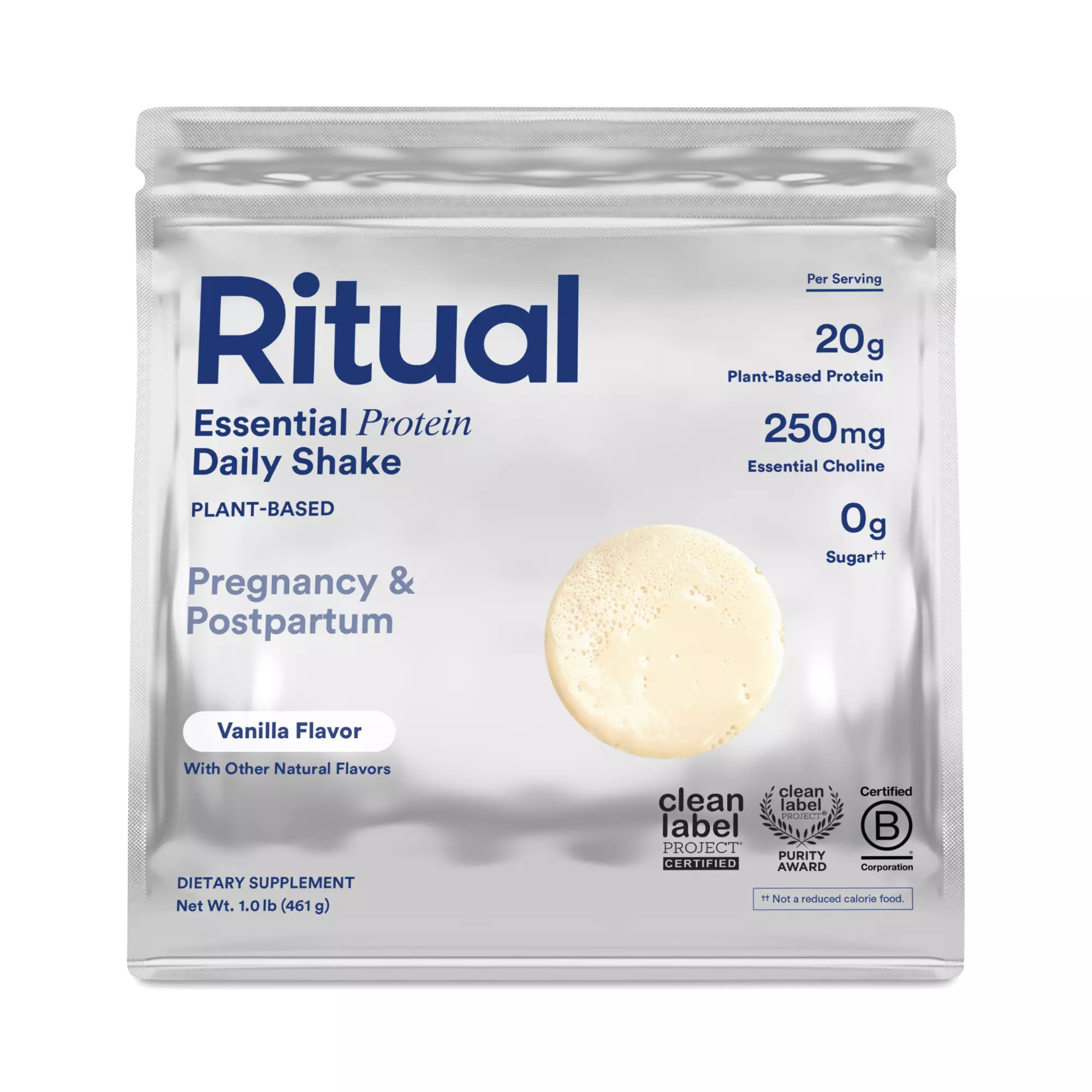 Ritual Essential Protein Pregnancy & Postpartum, Vanilla 1 lb pouch | Thrive Market