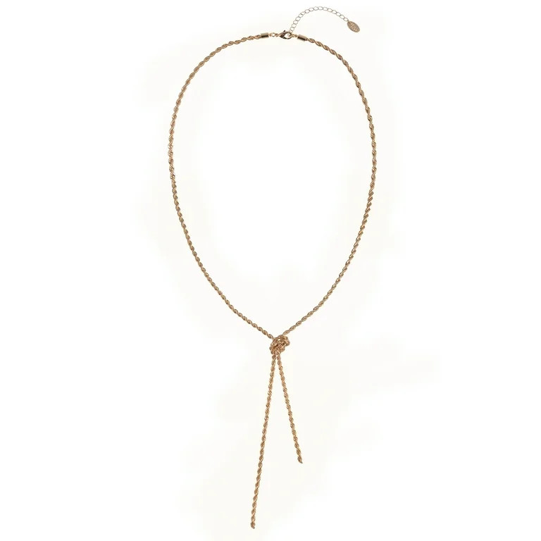 Time and Tru Adult Female Gold-Tone Knotted Chain Necklace | Walmart (US)