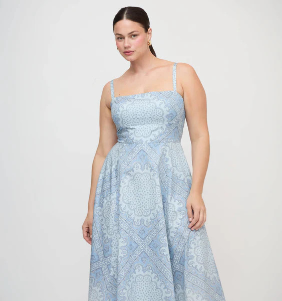 The Margot Dress - Dusty Blue Paisley Scarf | Hill House Home US