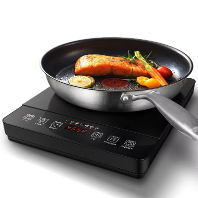 1800W Induction Cooker with 20 Power Levels & 20 Temperature Settings, Induction Stove with 4H Timer, 4 Presets, Safety Lock, Residual Heat Indicator | Target