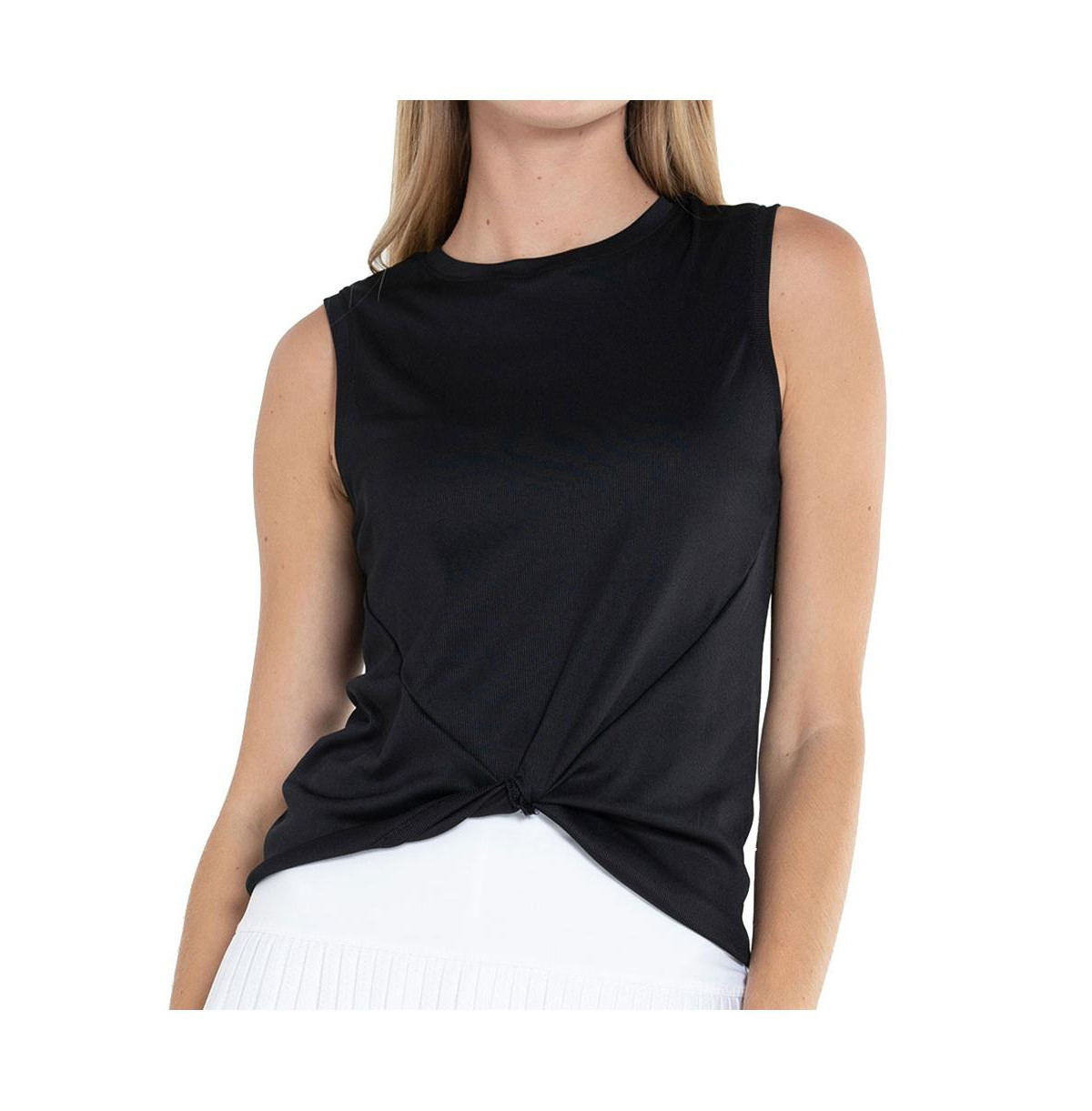 Lucky In Love Women's Twist Front Tennis Tank Top - Black | Macy's