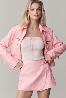 Maeve Faux-Leather Skort | Anthropologie (US)