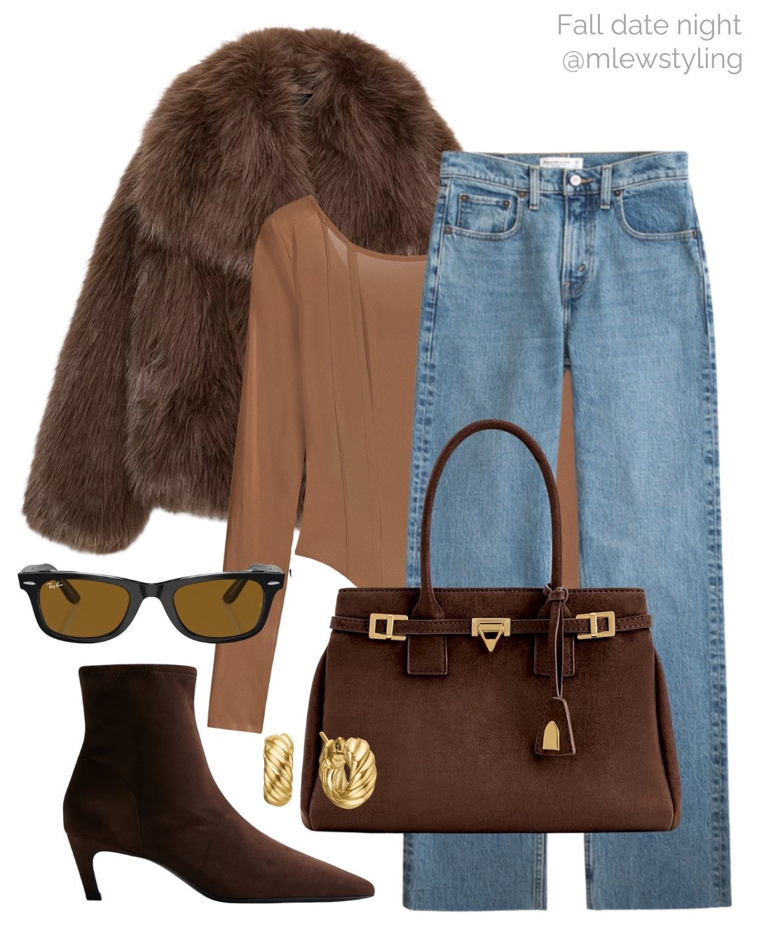 Fall date night outfit with Zara’s viral faux fur jacket 🤎🐻

Tags: brown fur coat, new in h&m mesh bodysuit, Abercrombie jeans, brown suede tote bag, sock ankle boots, rayban sunglasses, autumn outfit, elevated look 

#LTKParties #LTKShoeCrush #LTKItBag