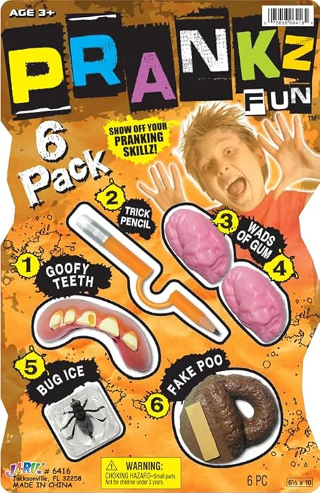 JA-RU Pranks Kit for Kids Gags Toys (1 Set) 6 Different Cool Stuff Scary Prop Set. Prankz Gaging ... | Amazon (US)