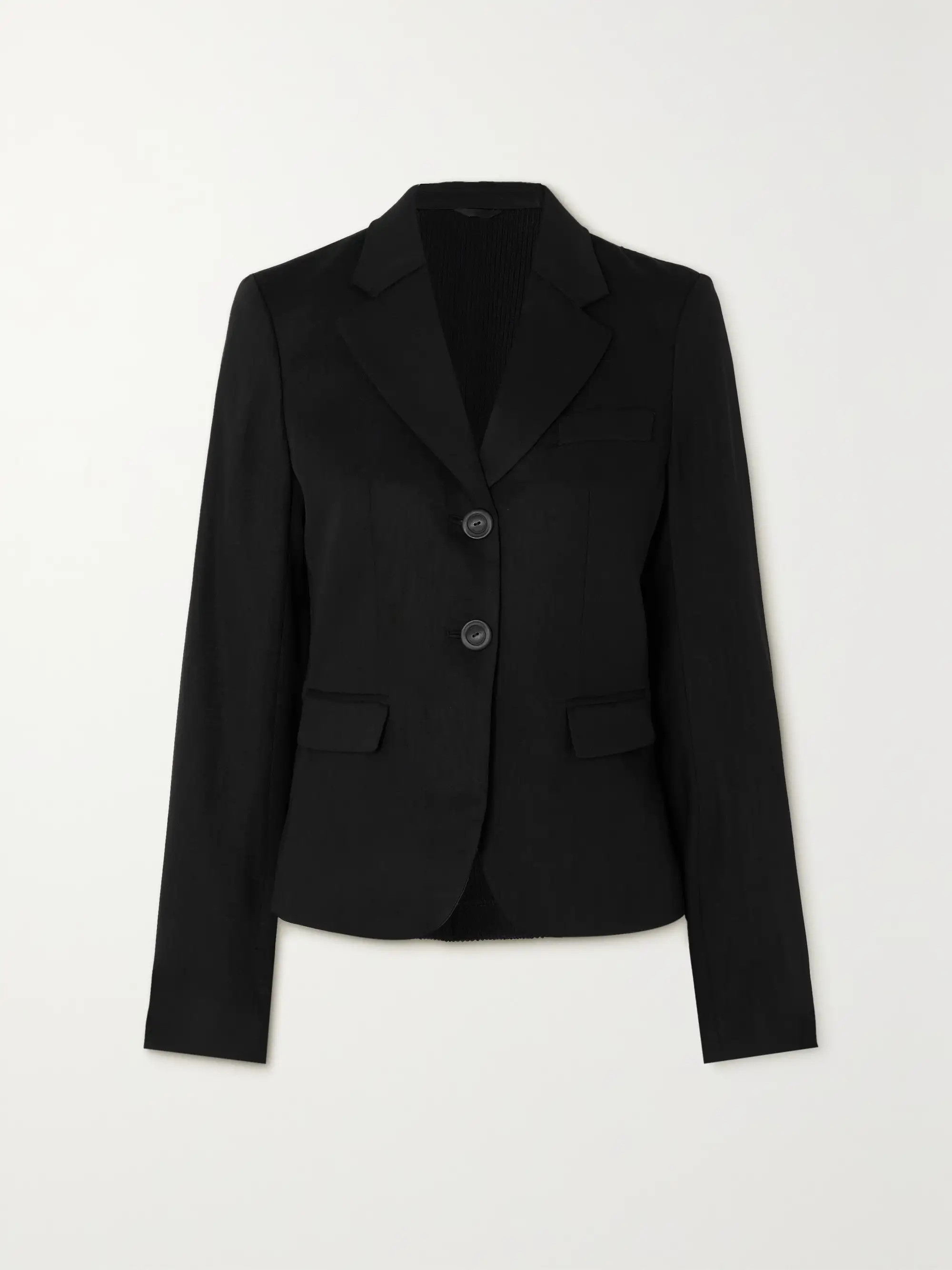 Wool-blend crepe and ribbed-knit blazer | NET-A-PORTER (UK & EU)