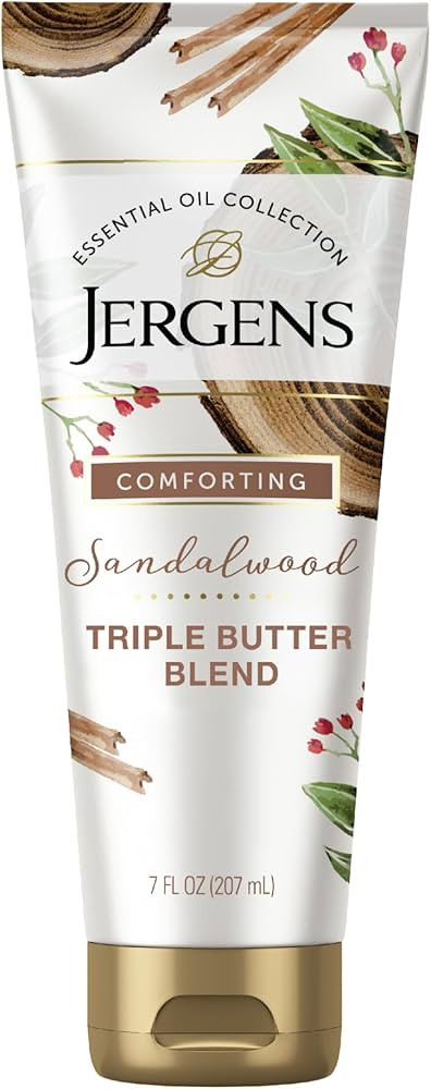 Jergens Sandalwood Body Butter Lotion, Moisturizer Infused with Sandalwood Essential Oil, For All... | Amazon (US)