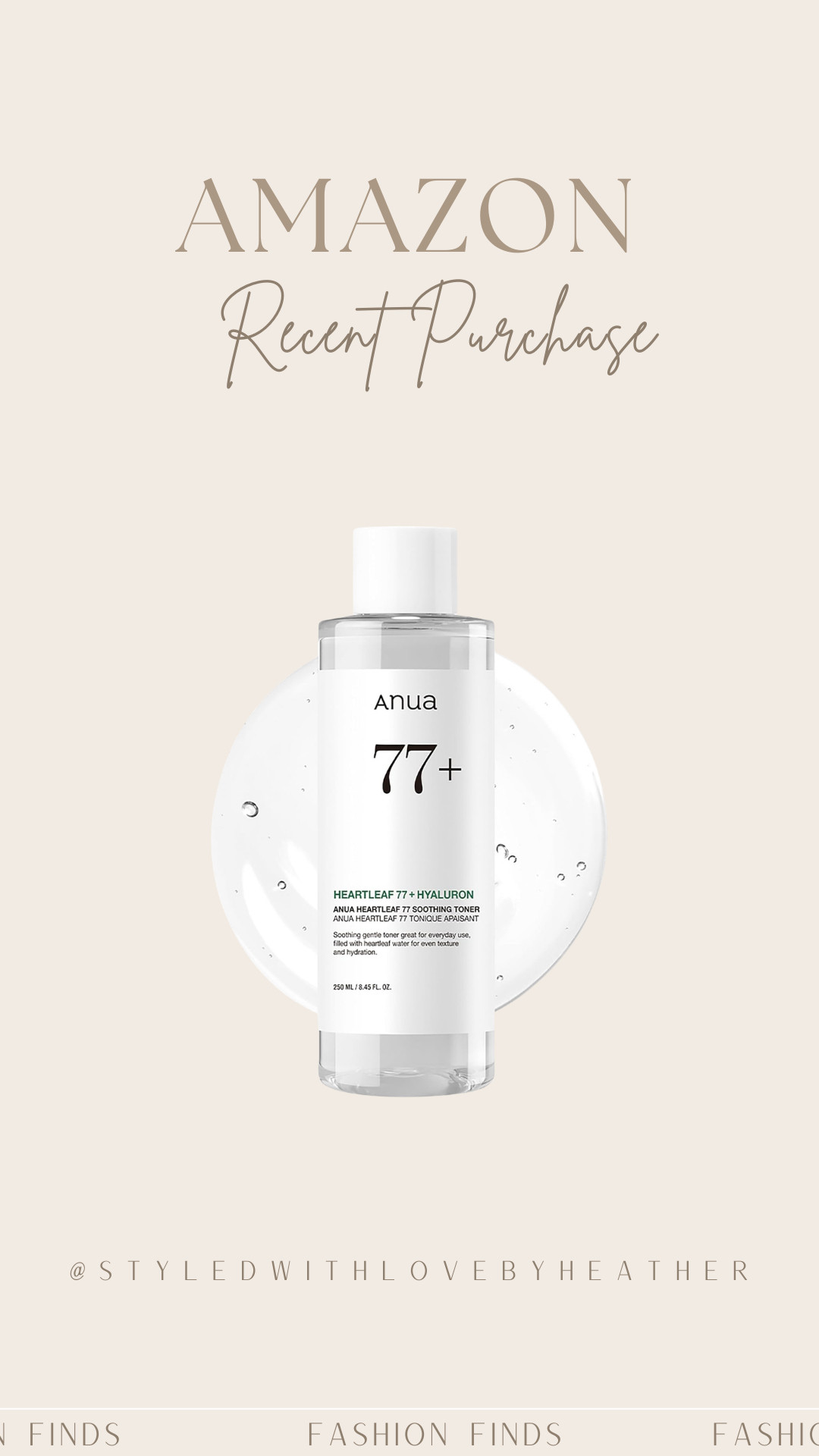 ✨ Recent Amazon find I’m loving ✨

This soothing toner helps calm, hydrate, and balance the skin while keeping it refreshed and healthy-looking. The lightweight formula absorbs quickly and is perfect for reducing redness and adding an extra layer of hydration to your routine.

If you have sensitive or irritated skin and want something calming and moisturizing, this is a must-have.
Linked on my LTK 🤍 ✨

 

 #LTKselfcare #LTKstorytime #LTKBeauty