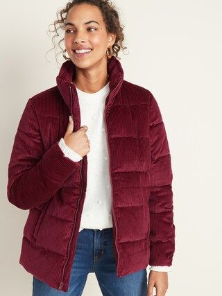 Frost-Free Corduroy Puffer Jacket for Women | Old Navy (US)