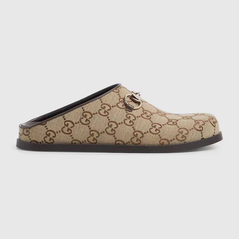 GUCCI Women's Mule With Horsebit, Brown, GG Canvas | Gucci (US)