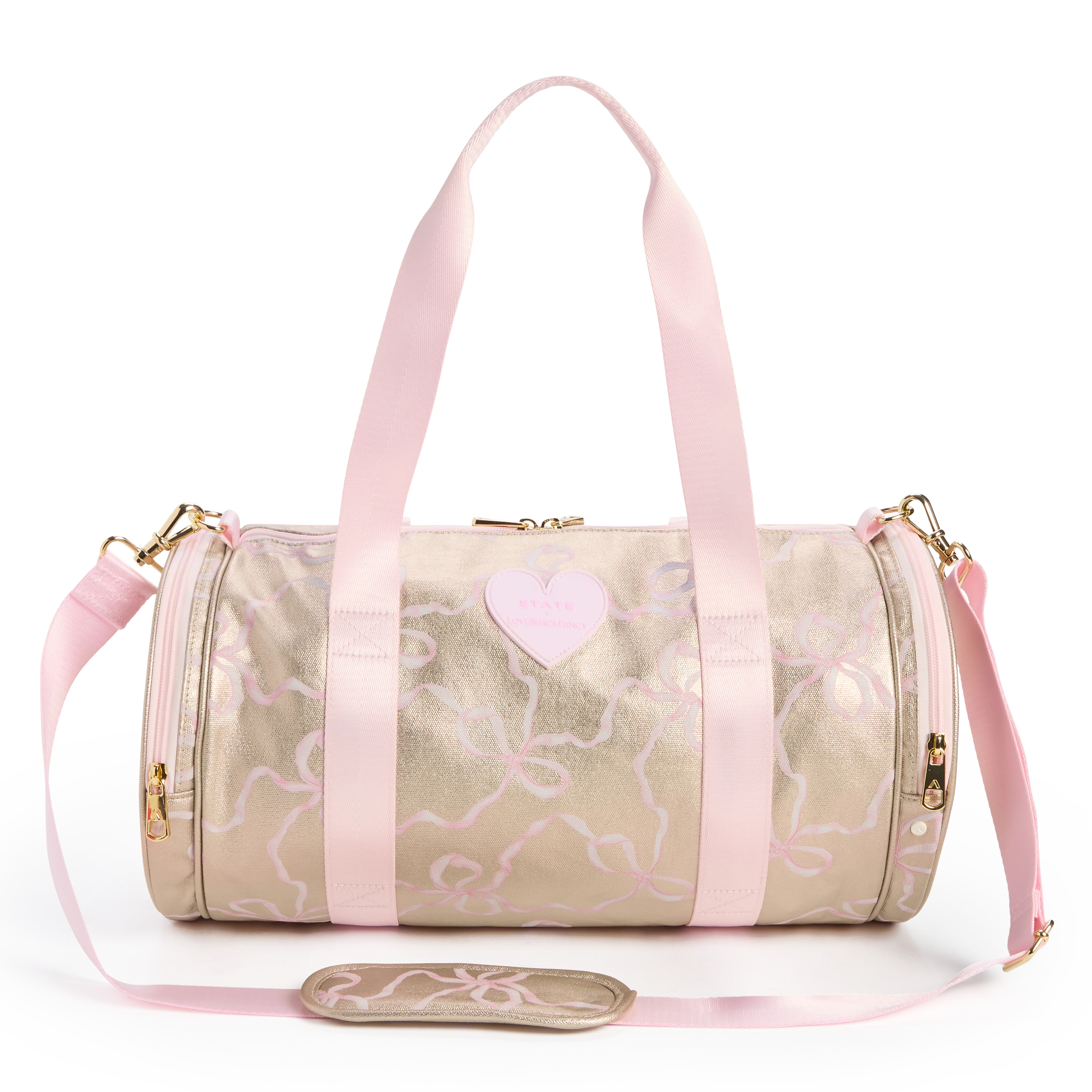 STATE Bags | STATE x LoveShackFancy Felix Duffle Metallic Fresh Powder | STATE Bags