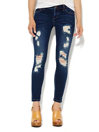 Soho Jeans - Ankle Legging - Dark Tide Wash | New York & Company
