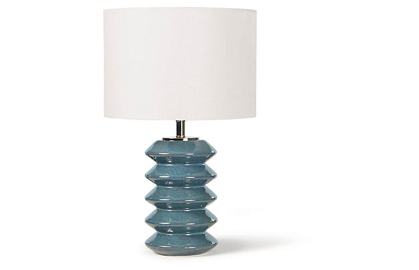 Teton Table Lamp, Blue | One Kings Lane