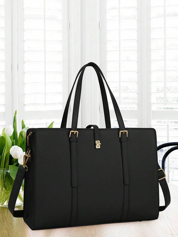 Large Shoulder Tote Bag Water Resistant Adjustable-strap High-capacity PU | SHEIN