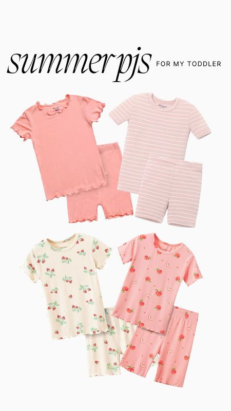 Amazon summer pjs in my cart for my toddler! Soft bamboo material 🩷