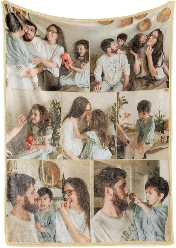 Ships Next Day, Custom Blanket with Picture - Printed in USA, Personalized Photo Blanket (Fleece ... | Amazon (US)