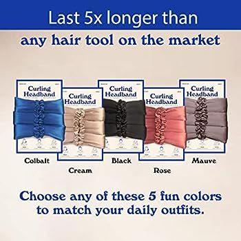 RobeCurls Original Heatless Curling Headband, Satin Headband Hair Accessory for Overnight Curls, (Ro | Amazon (US)