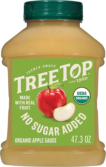 Tree Top No Sugar Added Organic Apple Sauce, 47.3 Oz (Pack of 1) | Amazon (US)