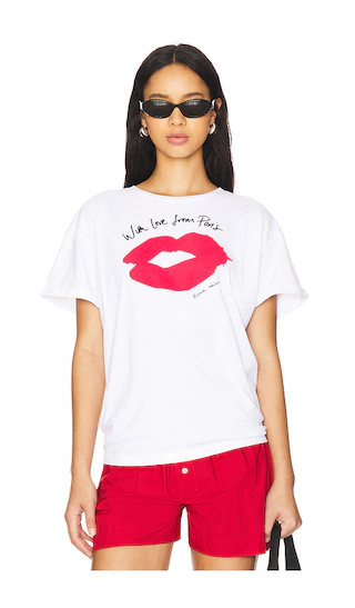 With Love From Paris Oversized Tshirt in White | Revolve Clothing (Global)