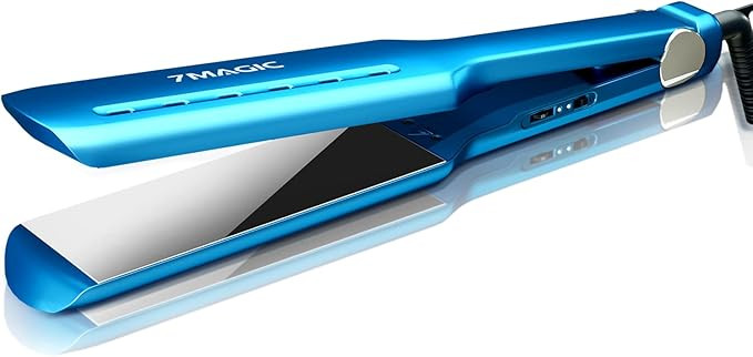Nano Titanium 1.7" Wide Flat Iron for All Hair - Straightener with 5 Temps and Dual Voltage | Amazon (US)