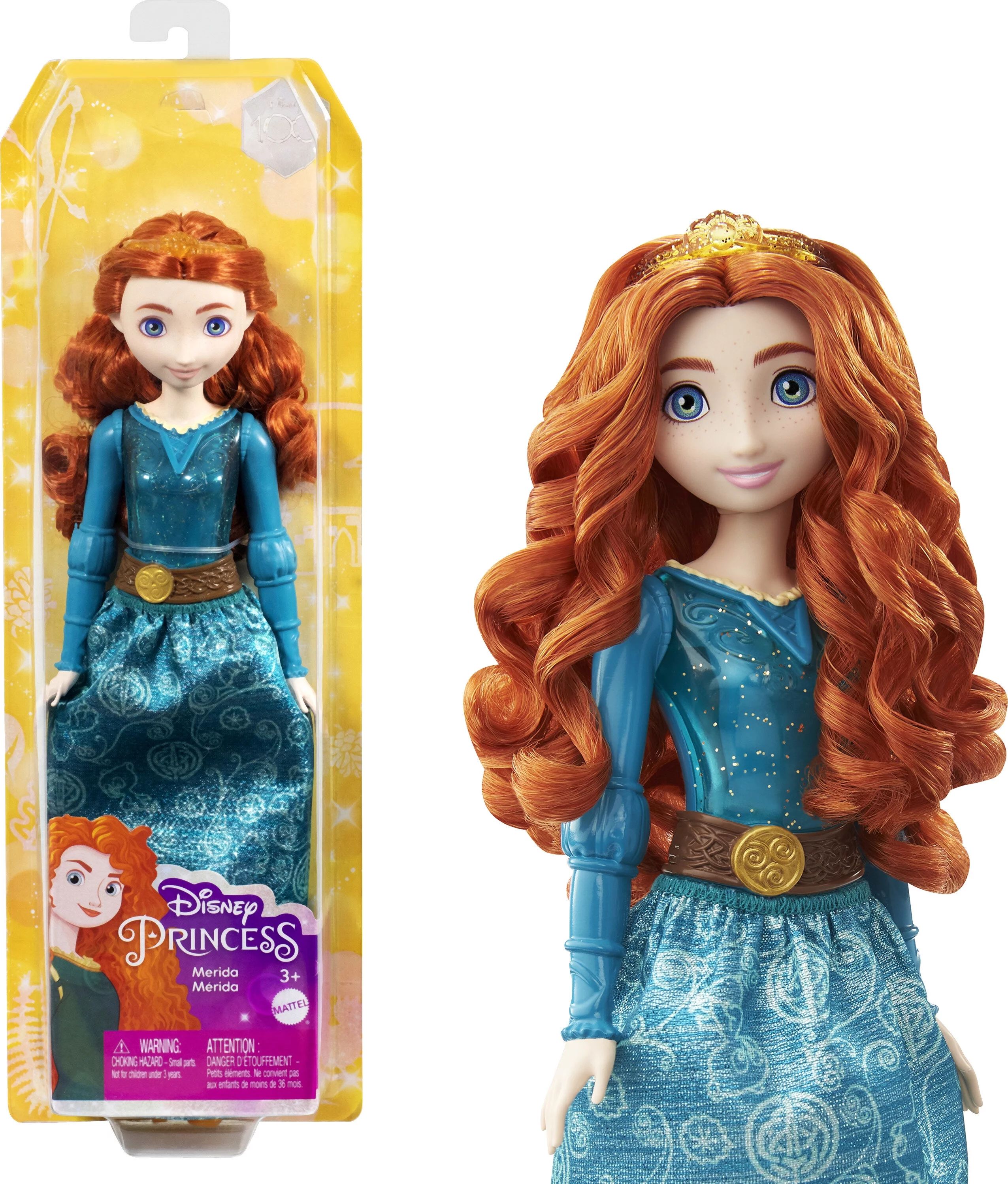 Disney Princess Merida Fashion Doll with Red Hair, Blue Eyes & Hair Accessory, Sparkling Look - W... | Walmart (US)