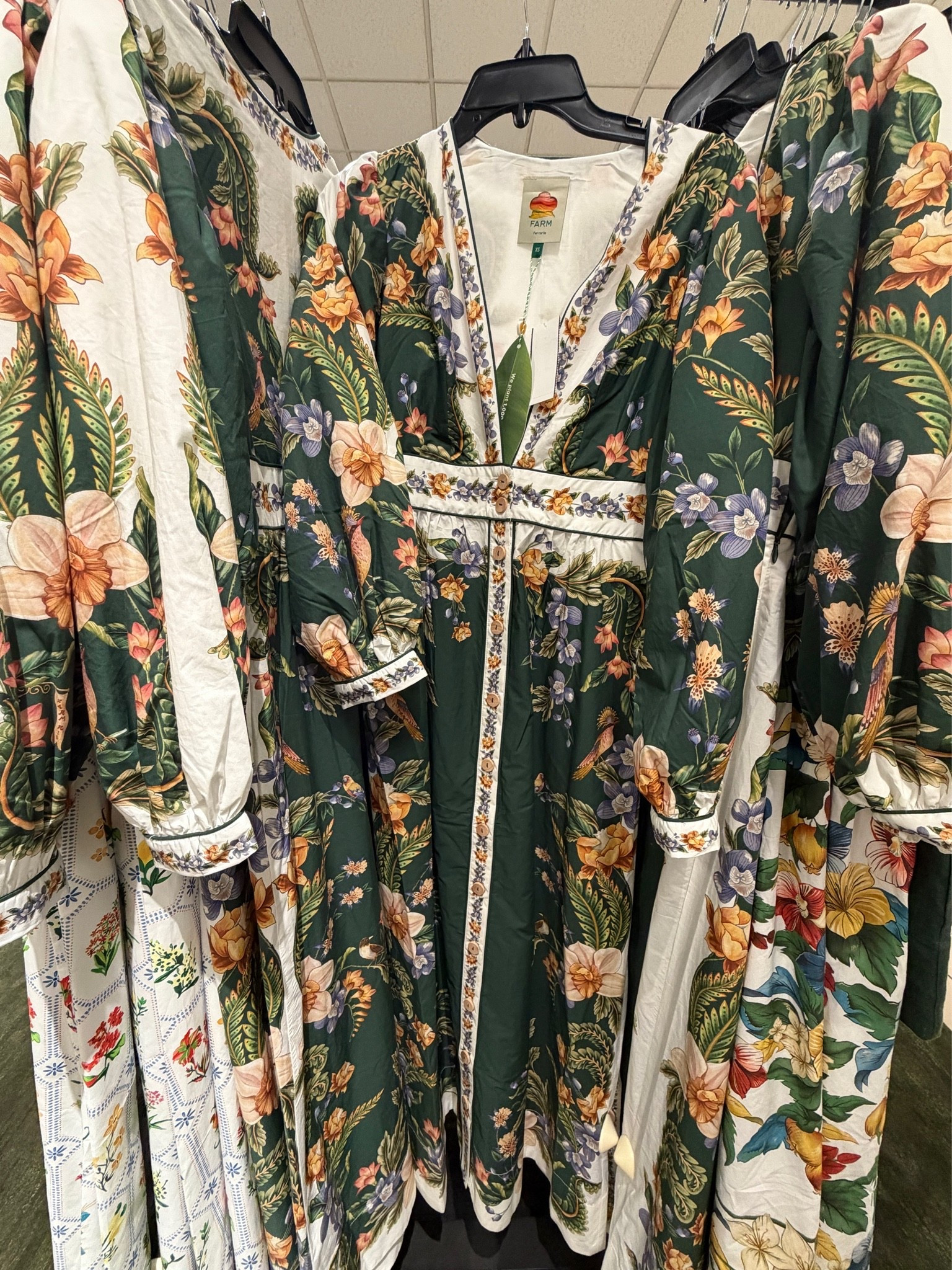 Vacation style! 😍 The Farm Rio Nature Long Sleeve Plunge Maxi Dress features beautiful earthy green tones with a nature-inspired print, dramatic sleeves, and a bold neckline that really makes a statement. 🌿 The silhouette gives it such an elegant feel for a beach dinner, vacation night out, or summer event! 🌞 #SummerDress #SummerFashion #FarmRio

#LTKTravel #LTKSaleAlert #LTKSeasonal