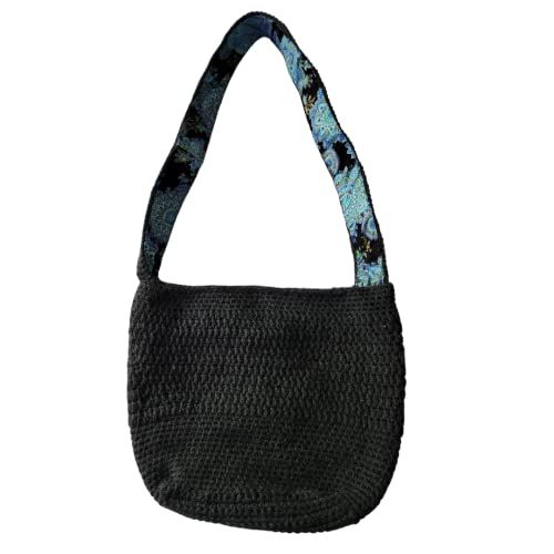 Crossbody Crochet Bag Purse, large crossbody crochet bag with metal snaps, crochet summer bag (Ch... | Amazon (US)