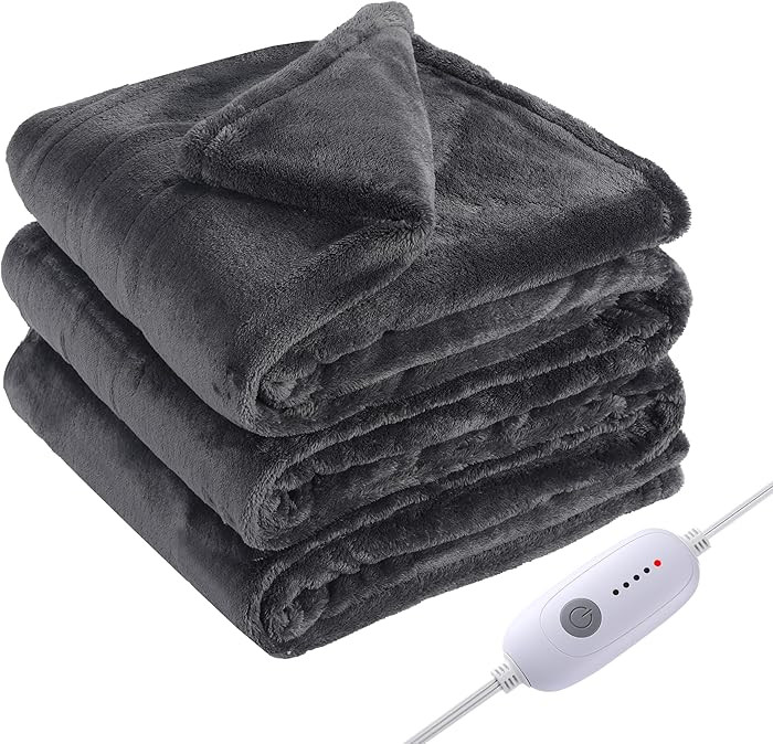 Electric Heated Blanket Full Size 72"x84", Large Oversized, 5 Heating Levels & 10 Hours Auto Off,... | Amazon (US)