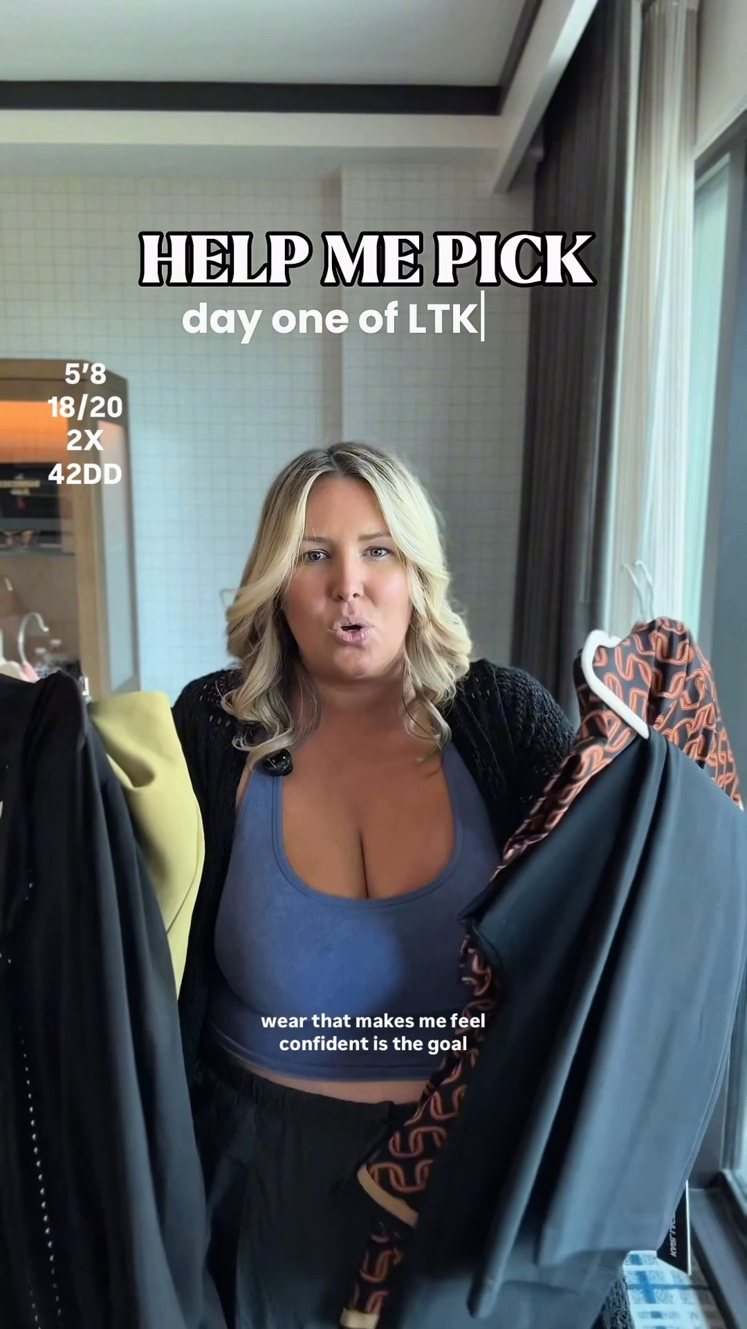 Help me pick my outfit! Wearing an 18 in the top and a 3X in the skort. Wearing a 2X in the Spanx pants and 2X in the button down top. Plus size, outfit inspo, LTK con, Macys, apron belly, fall fashion

#LTKCon #LTKSeasonal #LTKPlusSize