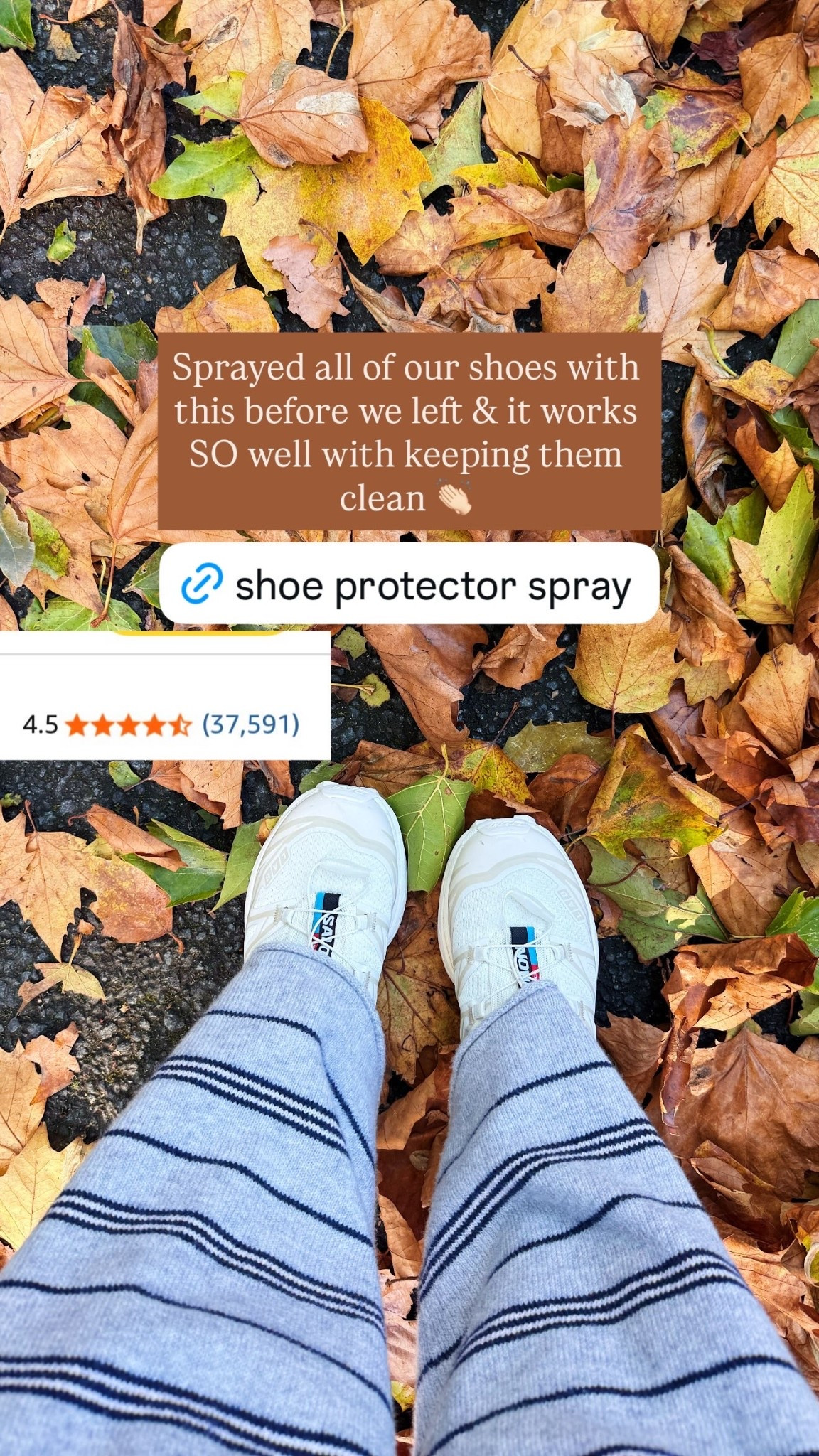Sprayed all of our shoes with this before we left & it works SO well with keeping them clean 👏🏻