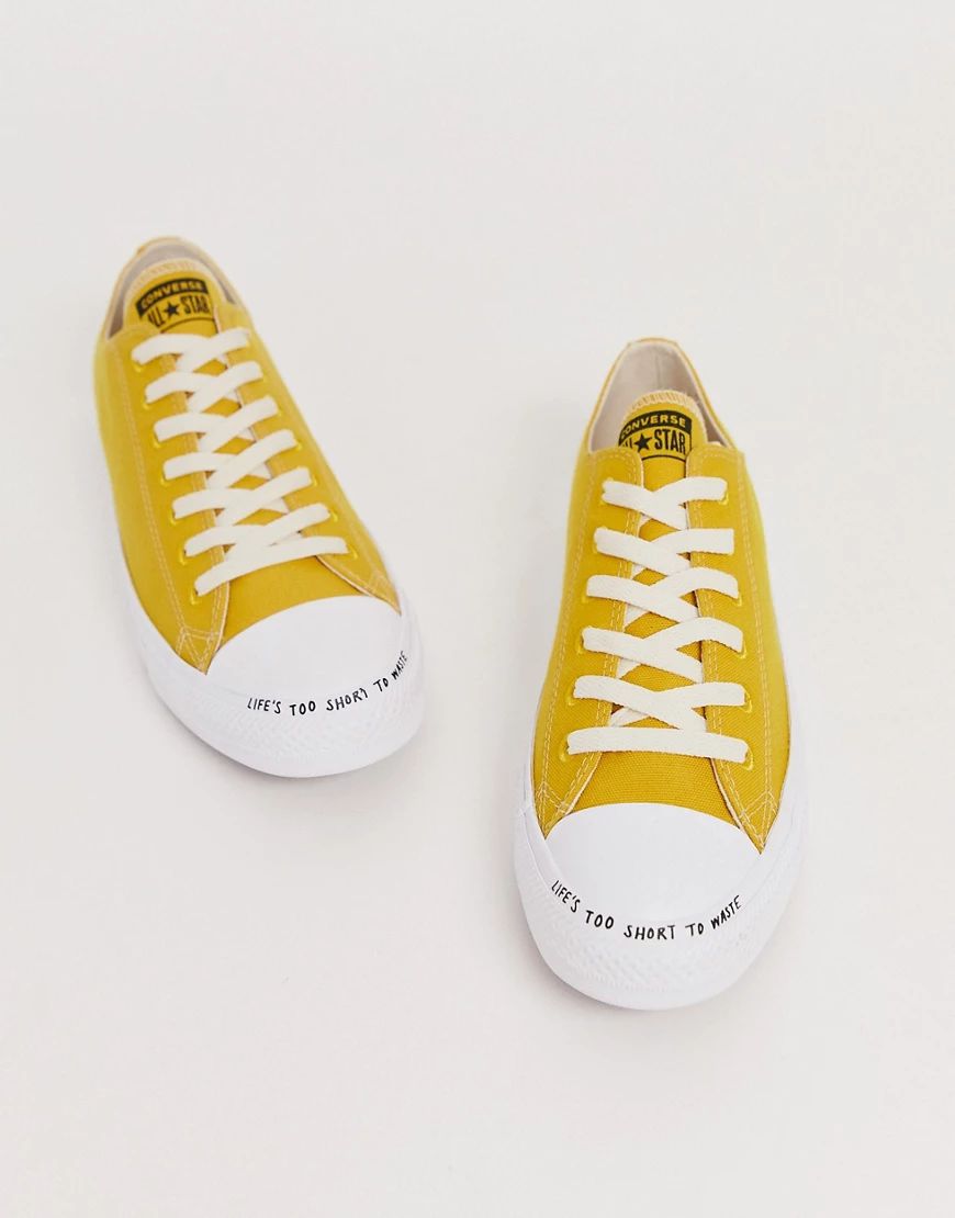 Converse Yellow Chuck Taylor Ox All Star Renew Recycled Sneakers | ASOS (Global)