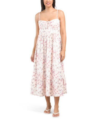 Corset Top Floral Midi Dress for Women | Polyester | Marshalls