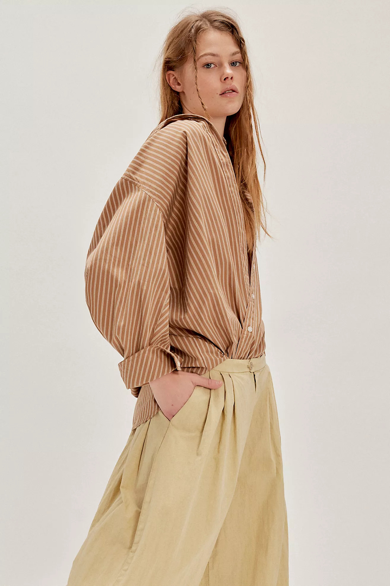 Sabine Striped Articulated Shirt | Free People (Global - UK&FR Excluded)