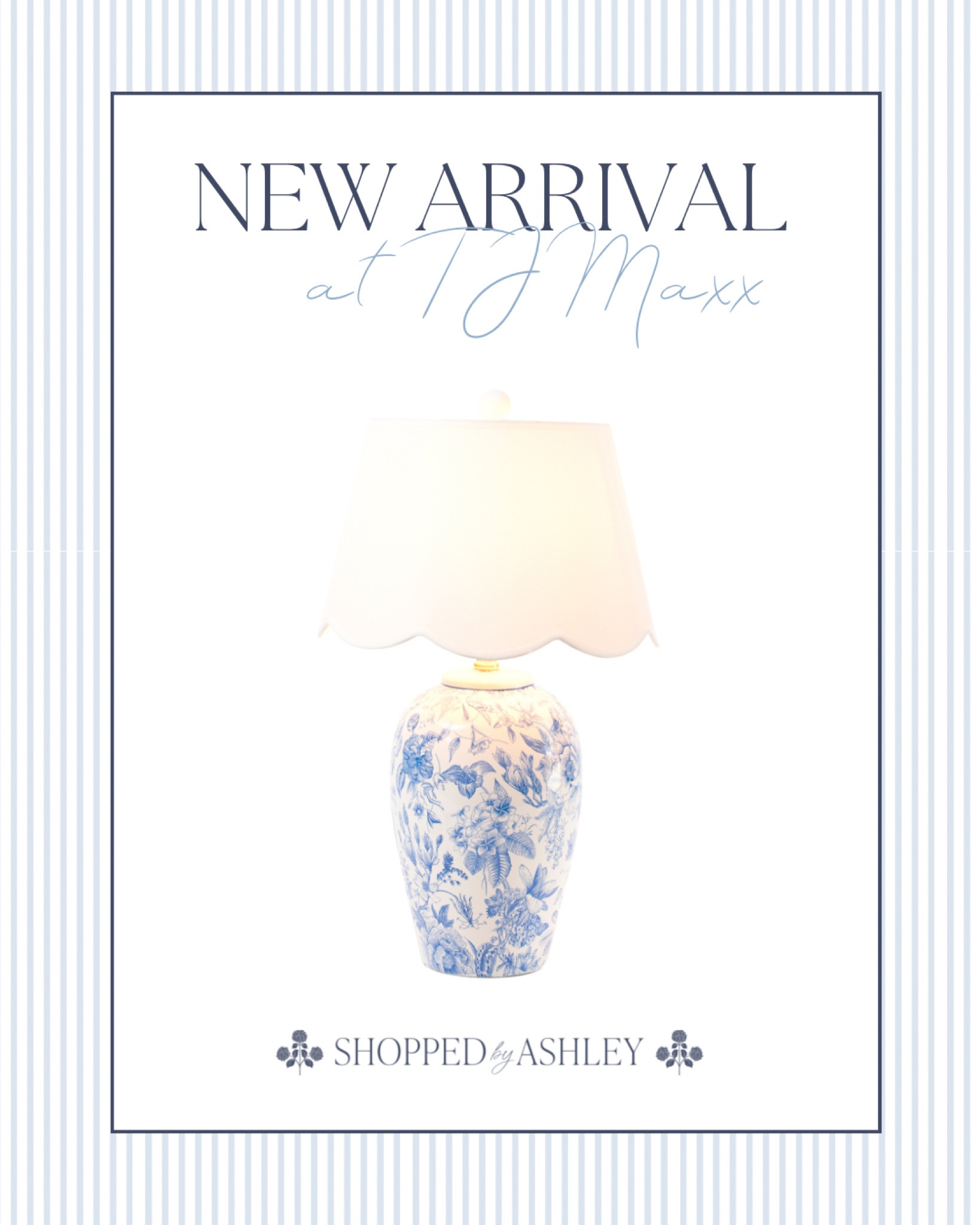 New blue & white lamp with a scallop shade just added online at TJ Maxx! 

Grandmillennial, Grandmillennial decor, blue and white lamp, blue and white decor, chinoiserie, TJ Maxx finds, TJ Maxx lamp, lamp under $100 

#LTKhome #LTKfindsunder100 #LTKstyletip