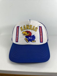Vintage KANSAS UNIVERSITY JAYHAWKS SNAPBACK CAP HAT Trucker Mesh Rare 80s  | eBay | eBay AU